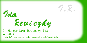 ida reviczky business card